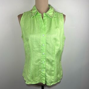 NWT Dina K button down tank top size small